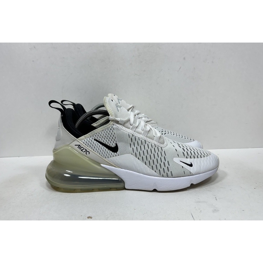 Nike Air Max 270 Men's Size 9.5 AH8050-100 White Black Running Shoes